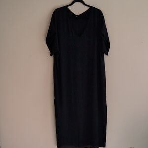 Babaton Classic Navy Sheer Midi Dress
